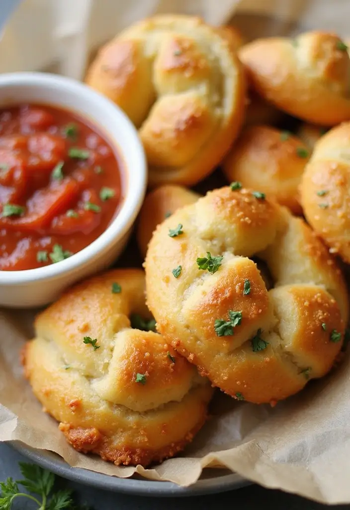 26 Pillsbury Pizza Crust Appetizer Recipes That Are Crowd-Pleasers 85 26 Pillsbury Pizza Crust Appetizer Recipes That Are Crowd-Pleasers - 13. Garlic Butter Pizza Knots