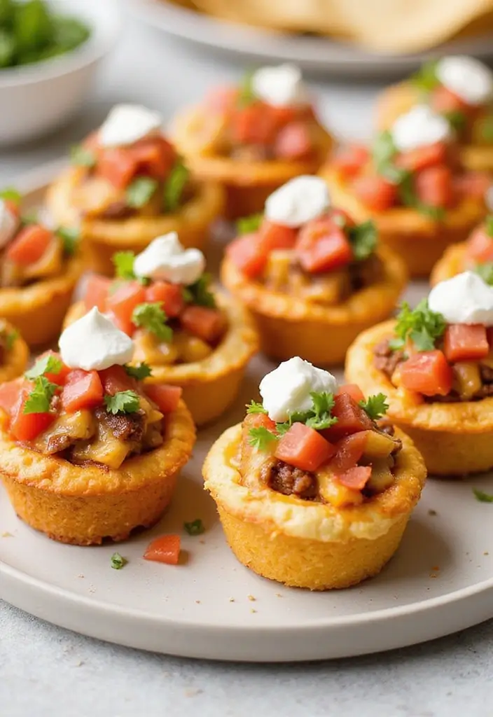 26 Pillsbury Pizza Crust Appetizer Recipes That Are Crowd-Pleasers 90 26 Pillsbury Pizza Crust Appetizer Recipes That Are Crowd-Pleasers - 14. Taco Pizza Cups