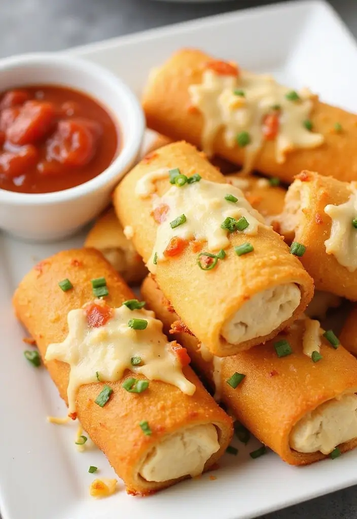 26 Pillsbury Pizza Crust Appetizer Recipes That Are Crowd-Pleasers 121 26 Pillsbury Pizza Crust Appetizer Recipes That Are Crowd-Pleasers - 19. Chicken Alfredo Pizza Rolls