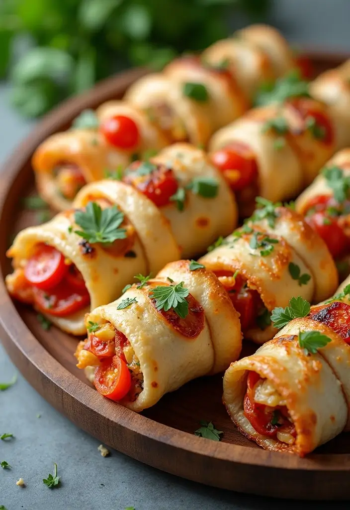 26 Pillsbury Pizza Crust Appetizer Recipes That Are Crowd-Pleasers 135 26 Pillsbury Pizza Crust Appetizer Recipes That Are Crowd-Pleasers - 21. Mediterranean Veggie Pizza Rolls