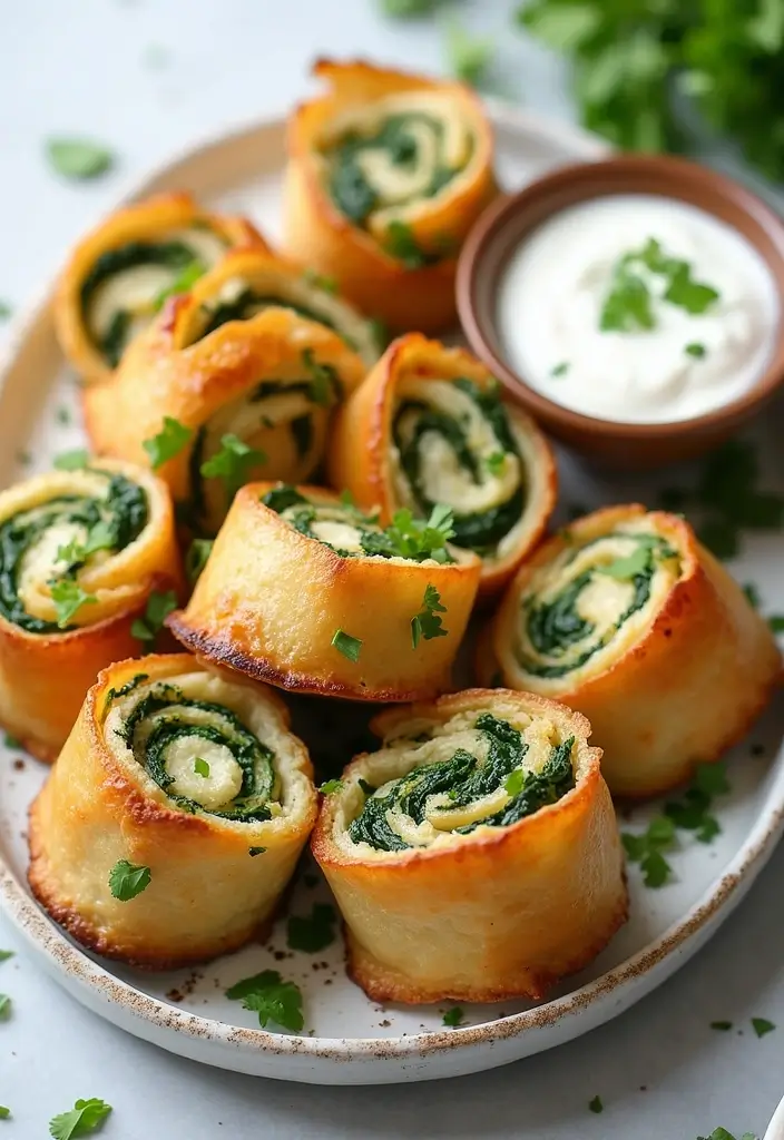26 Pillsbury Pizza Crust Appetizer Recipes That Are Crowd-Pleasers 43 26 Pillsbury Pizza Crust Appetizer Recipes That Are Crowd-Pleasers - 7. Spinach and Feta Rolls