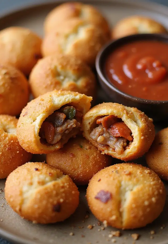 26 Pillsbury Pizza Crust Appetizer Recipes That Are Crowd-Pleasers 50 26 Pillsbury Pizza Crust Appetizer Recipes That Are Crowd-Pleasers - 8. Meat Lover’s Pizza Bites