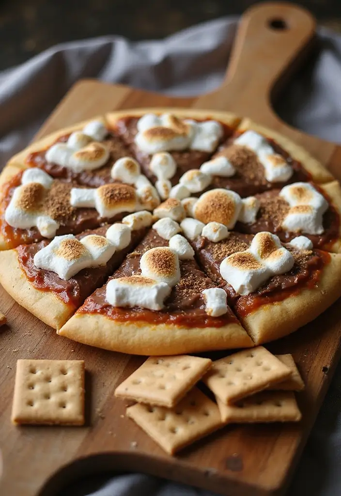 26 Pizza Oven Dessert Recipes That Impress Every Guest - 3. S'mores Pizza