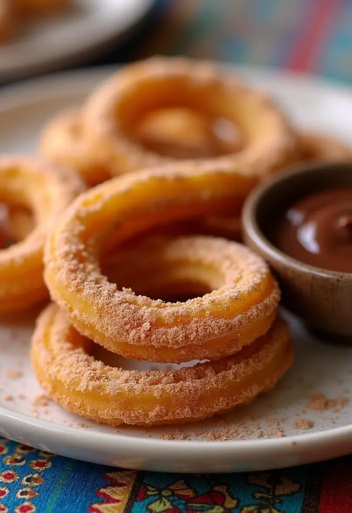 26 Pizza Oven Dessert Recipes That Impress Every Guest - 9. Churros with Chocolate Sauce