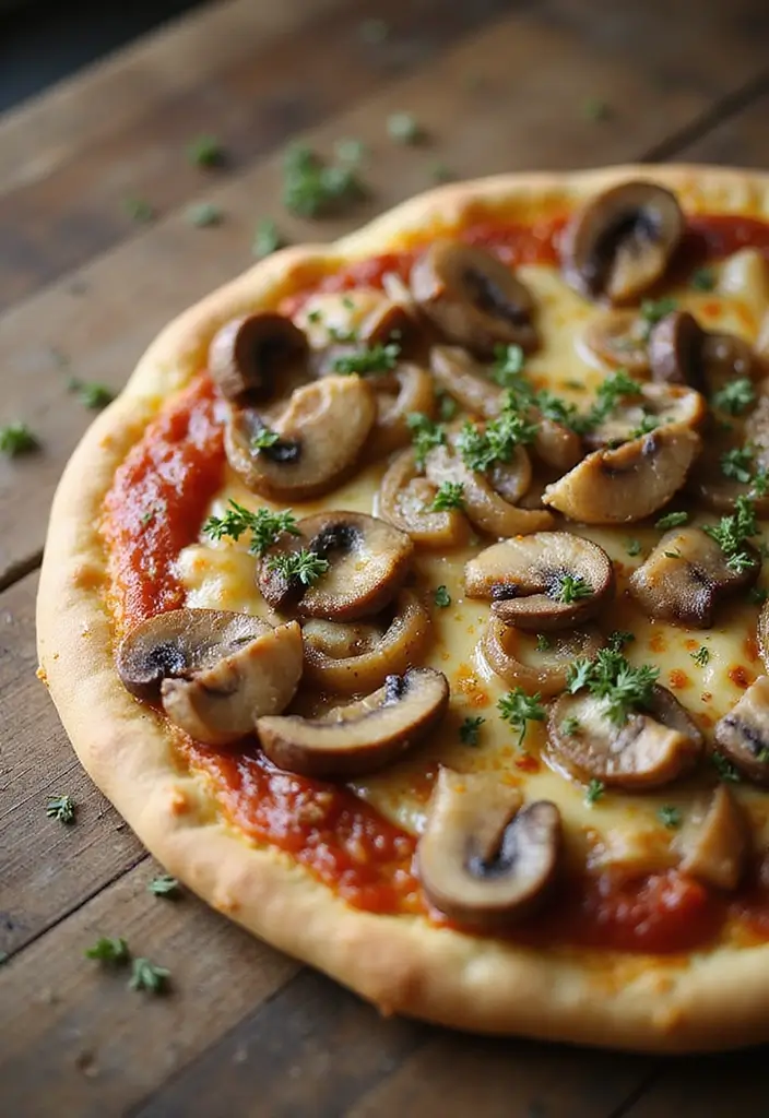 27 Colorful Homemade Pizza Recipes That Look as Good as They Taste - 10. Caramelized Onion and Mushroom Pizza