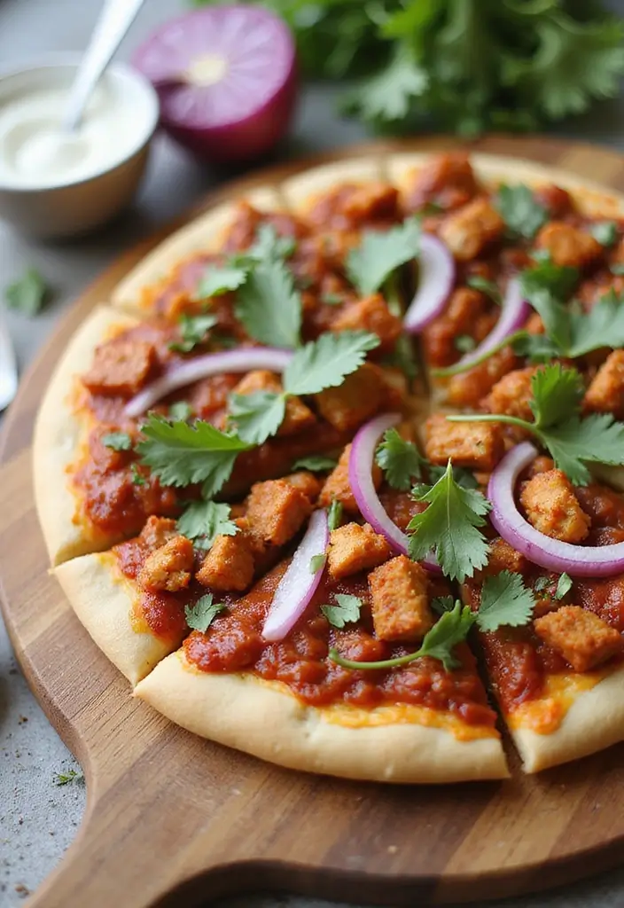 27 Colorful Homemade Pizza Recipes That Look as Good as They Taste - 14. Vegan BBQ Chick’n Pizza