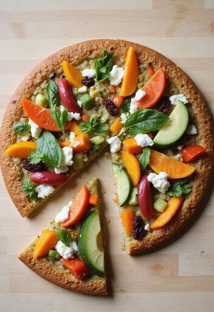 27 Colorful Homemade Pizza Recipes That Look as Good as They Taste - 23. Quinoa Crust Veggie Pizza