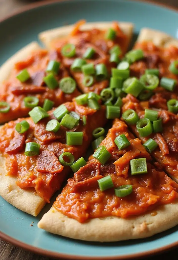 27 Colorful Homemade Pizza Recipes That Look as Good as They Taste - 24. Vegan Kimchi Pizza
