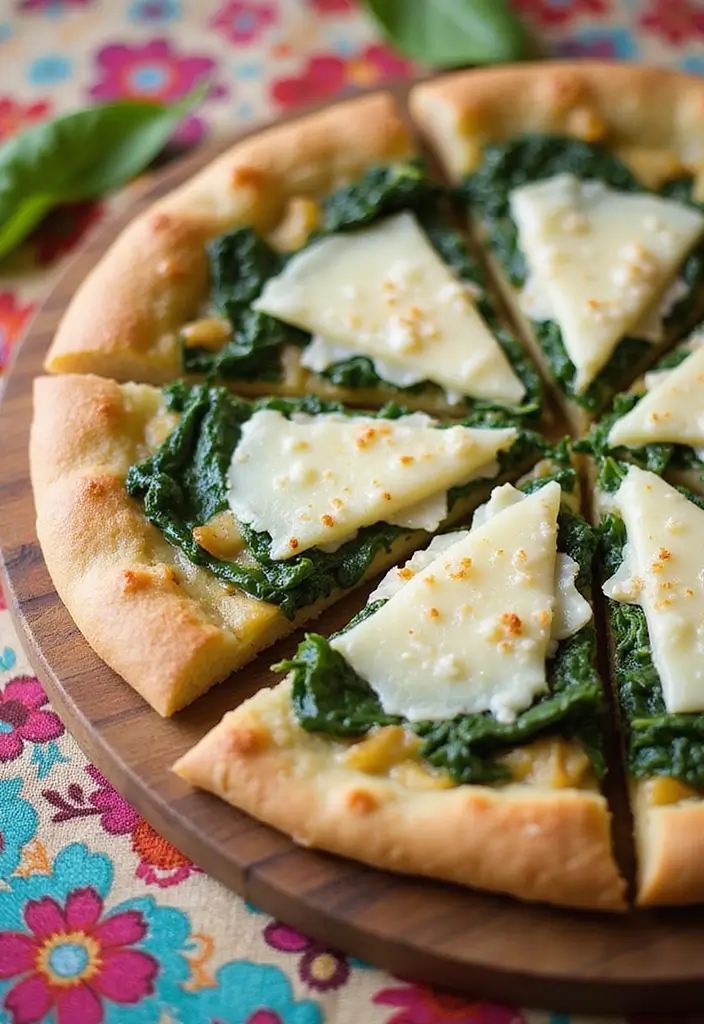 27 Colorful Homemade Pizza Recipes That Look as Good as They Taste - 25. Spinach and Artichoke Pizza