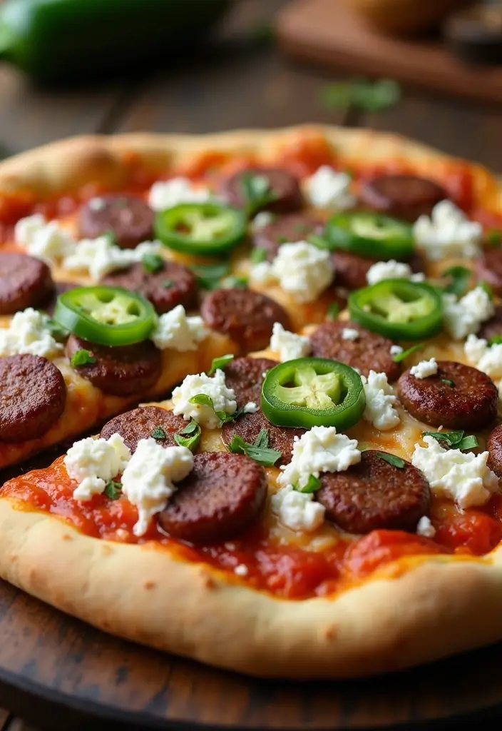27 Goat Cheese Pizza Recipes That Feel Gourmet and Fresh 108 27 Goat Cheese Pizza Recipes That Feel Gourmet and Fresh - 18. Spicy Sausage and Goat Cheese Pizza