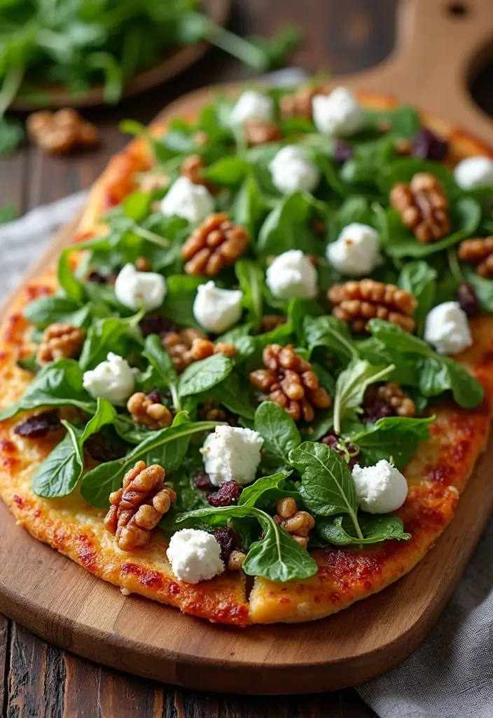 27 Goat Cheese Pizza Recipes That Feel Gourmet and Fresh 148 27 Goat Cheese Pizza Recipes That Feel Gourmet and Fresh - 24. Walnut and Goat Cheese Salad Pizza