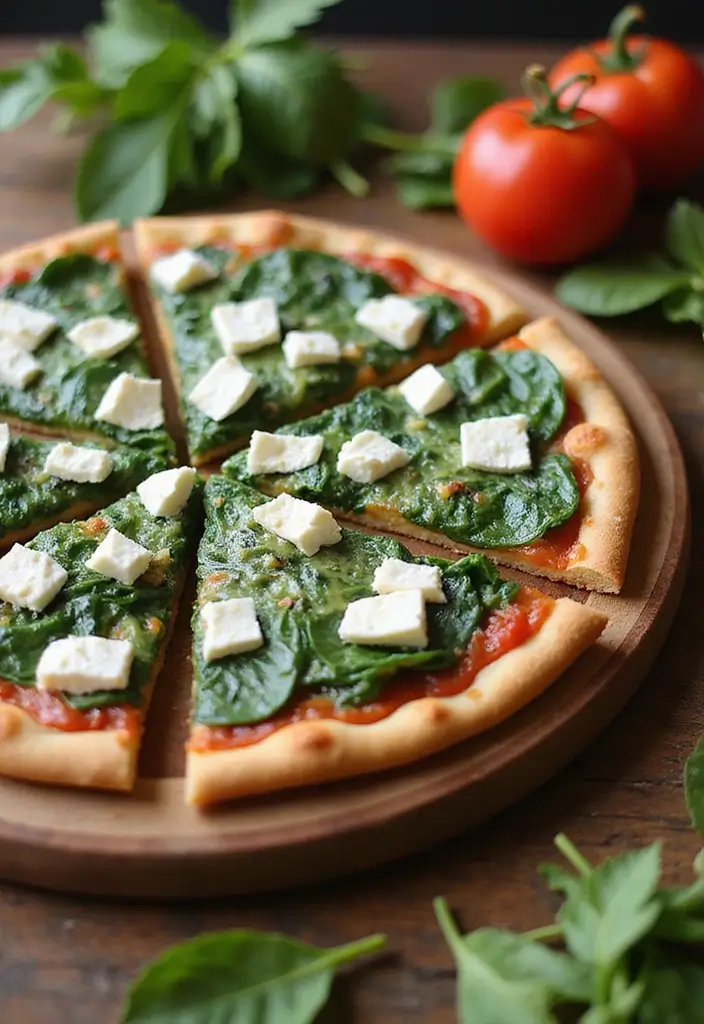 27 Pampered Chef Pizza Stone Recipes You’ll Want to Try Tonight 106 27 Pampered Chef Pizza Stone Recipes You’ll Want to Try Tonight - 18. Spinach and Feta Pizza