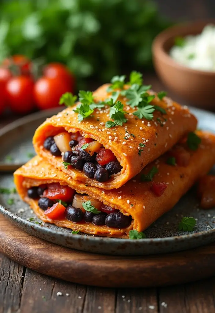28 Easy Pizza Foldover Recipes You’ll Make Again and Again 74 28 Easy Pizza Foldover Recipes You’ll Make Again and Again - 12. Sweet Potato and Black Bean Foldover