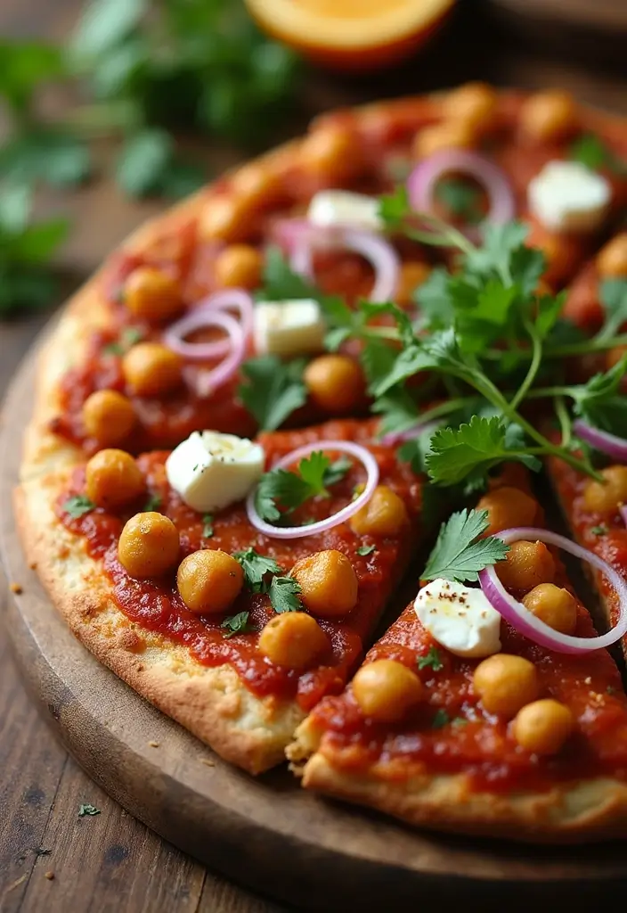 28 Healthy Pizza Party Recipes for Guilt-Free Fun - 12. BBQ Chickpea Pizza