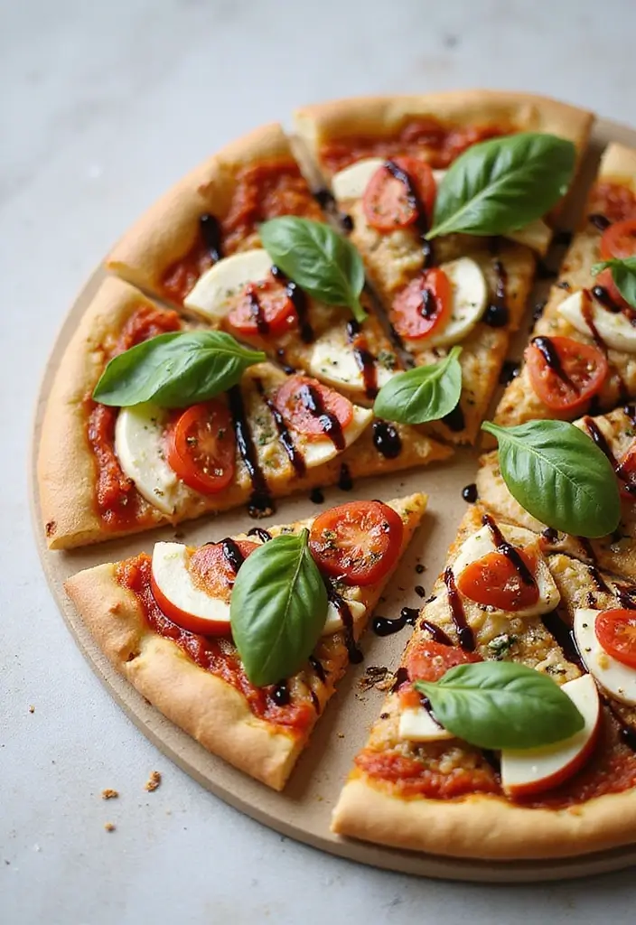 28 Healthy Pizza Party Recipes for Guilt-Free Fun - 15. Caprese Pizza with Balsamic Glaze