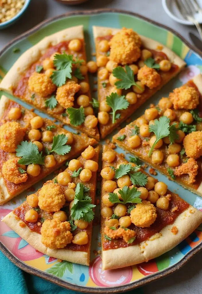28 Healthy Pizza Party Recipes for Guilt-Free Fun - 22. Indian Spiced Cauliflower Pizza