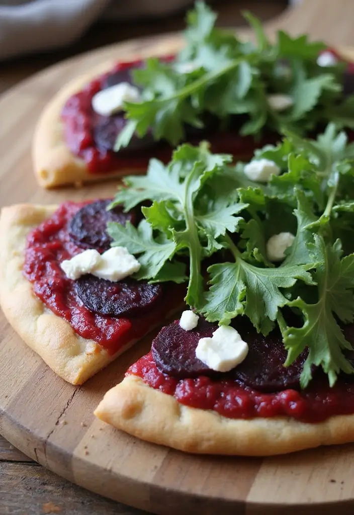 28 Healthy Pizza Party Recipes for Guilt-Free Fun - 26. Beetroot Pizza with Arugula