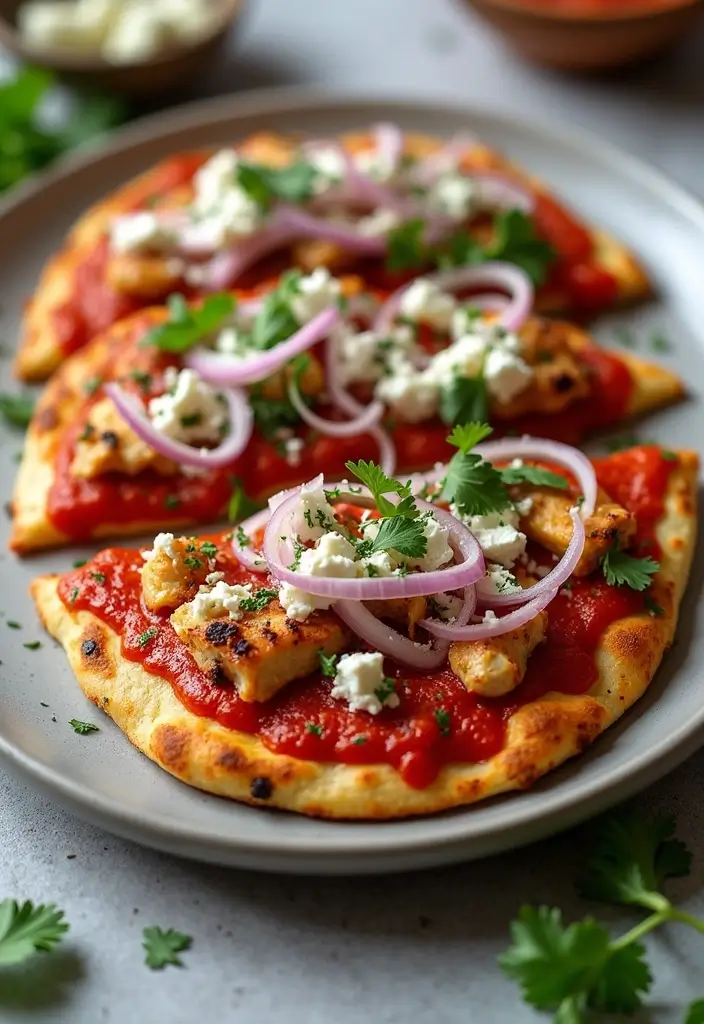 28 Mediterranean Flatbread Pizza Recipes That Feel Light and Fresh 60 28 Mediterranean Flatbread Pizza Recipes That Feel Light and Fresh - 10. Spicy Harissa Chicken Flatbread