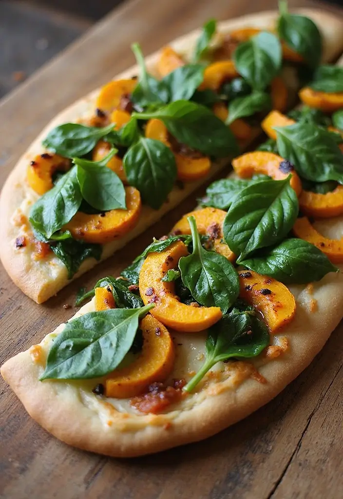28 Mediterranean Flatbread Pizza Recipes That Feel Light and Fresh 96 28 Mediterranean Flatbread Pizza Recipes That Feel Light and Fresh - 16. Butternut Squash and Spinach Flatbread Pizza
