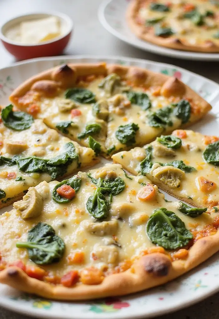 28 Mediterranean Flatbread Pizza Recipes That Feel Light and Fresh 108 28 Mediterranean Flatbread Pizza Recipes That Feel Light and Fresh - 18. Cheesy Spinach and Artichoke Flatbread Pizza