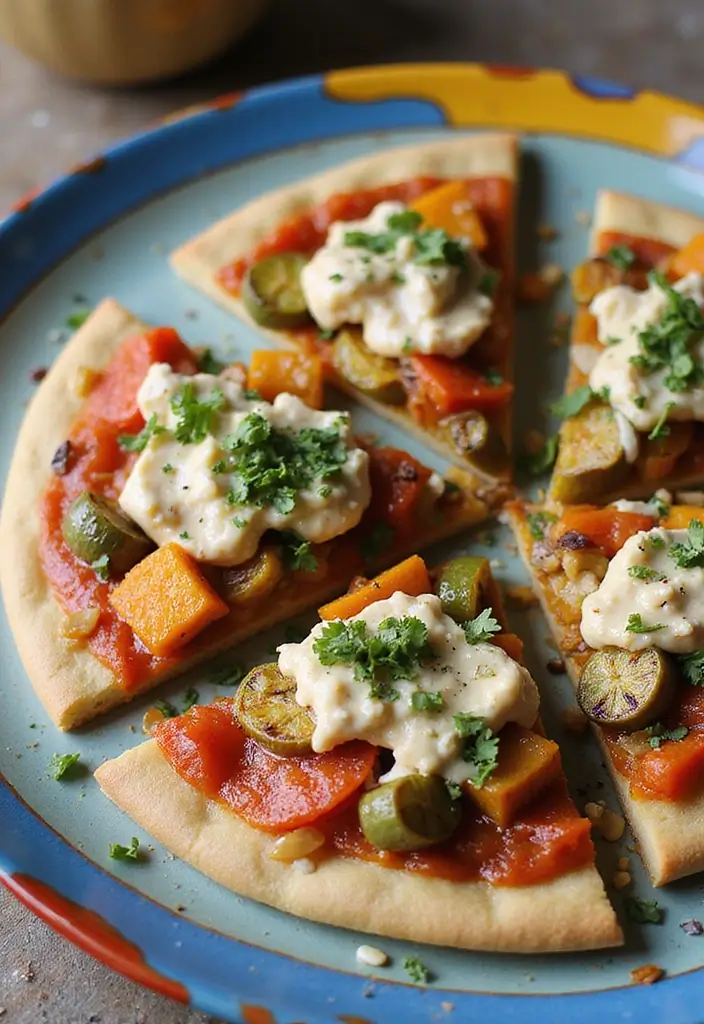 28 Mediterranean Flatbread Pizza Recipes That Feel Light and Fresh 129 28 Mediterranean Flatbread Pizza Recipes That Feel Light and Fresh - 21. Tahini and Roasted Vegetable Flatbread Pizza