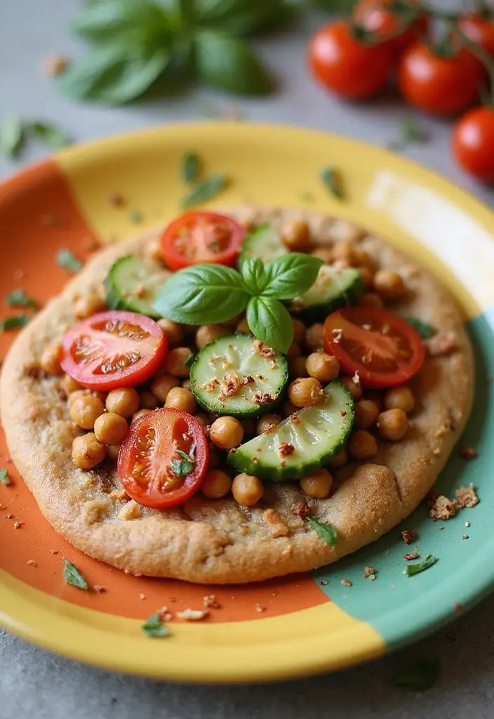 28 Mediterranean Flatbread Pizza Recipes That Feel Light and Fresh 157 28 Mediterranean Flatbread Pizza Recipes That Feel Light and Fresh - 25. Mediterranean Chickpea Flatbread Pizza