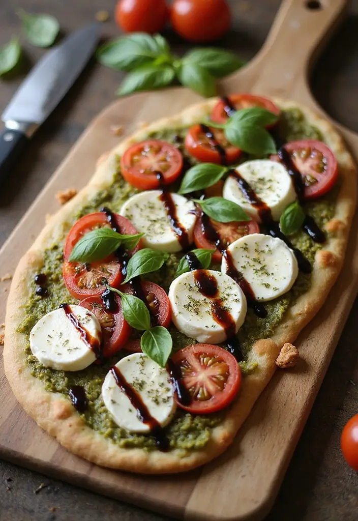 28 Mediterranean Flatbread Pizza Recipes That Feel Light and Fresh 36 28 Mediterranean Flatbread Pizza Recipes That Feel Light and Fresh - 6. Pesto Caprese Flatbread Pizza
