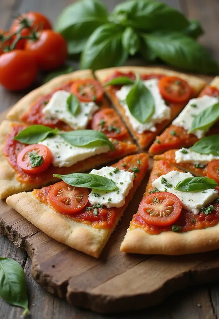 28 Mediterranean Flatbread Pizza Recipes That Feel Light and Fresh 53 28 Mediterranean Flatbread Pizza Recipes That Feel Light and Fresh - 9. Tomato Basil Goat Cheese Flatbread