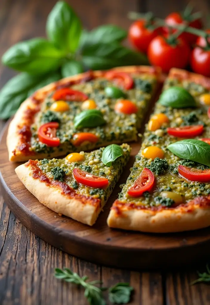 29 Recipes Using Pizza Dough for Easy and Tasty Dinners 98 29 Recipes Using Pizza Dough for Easy and Tasty Dinners - 16. Vegetable Pesto Pizza