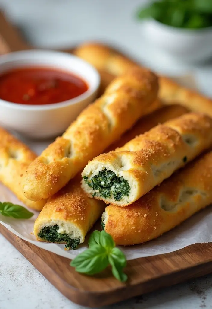 29 Recipes Using Pizza Dough for Easy and Tasty Dinners 8 29 Recipes Using Pizza Dough for Easy and Tasty Dinners - 2. Spinach and Feta Stuffed Breadsticks