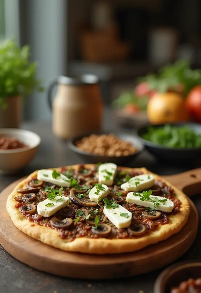 29 Recipes Using Pizza Dough for Easy and Tasty Dinners 27 29 Recipes Using Pizza Dough for Easy and Tasty Dinners - 5. Mushroom and Goat Cheese Flatbread
