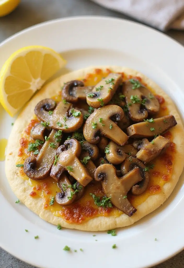 29 Vegan Flatbread Pizza Recipes That Everyone Can Enjoy 75 29 Vegan Flatbread Pizza Recipes That Everyone Can Enjoy - 13. Lemon Garlic Mushroom Flatbread Pizza