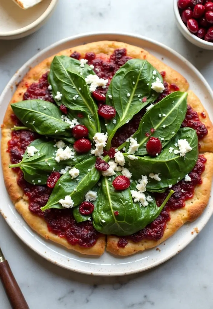 29 Vegan Flatbread Pizza Recipes That Everyone Can Enjoy 96 29 Vegan Flatbread Pizza Recipes That Everyone Can Enjoy - 16. Cranberry and Spinach Flatbread Pizza