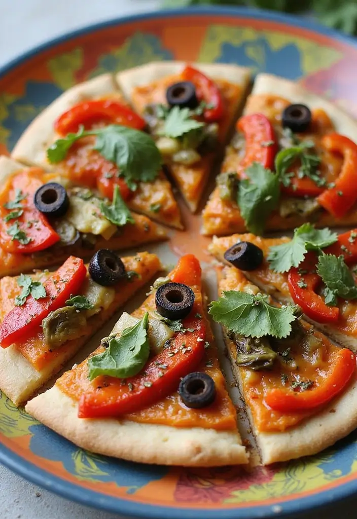 29 Vegan Flatbread Pizza Recipes That Everyone Can Enjoy 8 29 Vegan Flatbread Pizza Recipes That Everyone Can Enjoy - 2. Mediterranean Veggie Flatbread Pizza