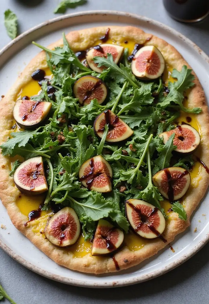 29 Vegan Flatbread Pizza Recipes That Everyone Can Enjoy 187 29 Vegan Flatbread Pizza Recipes That Everyone Can Enjoy - 29. Fig and Arugula Flatbread Pizza