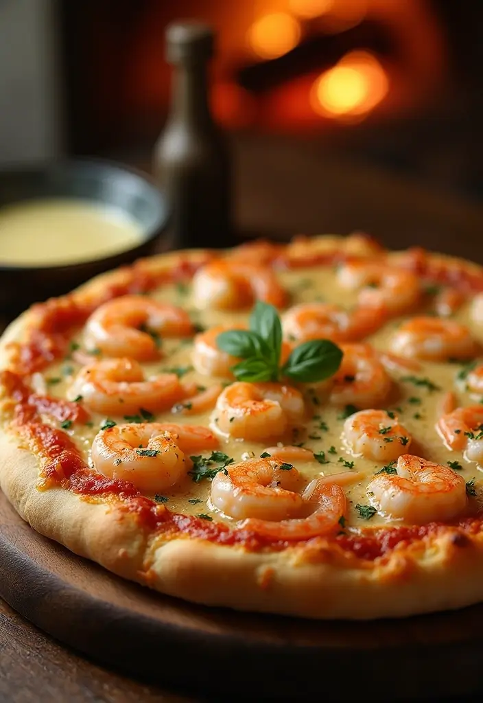 30 Big Horn Pizza Oven Recipes for Authentic Flavor at Home 114 30 Big Horn Pizza Oven Recipes for Authentic Flavor at Home - 18. Shrimp Scampi Pizza