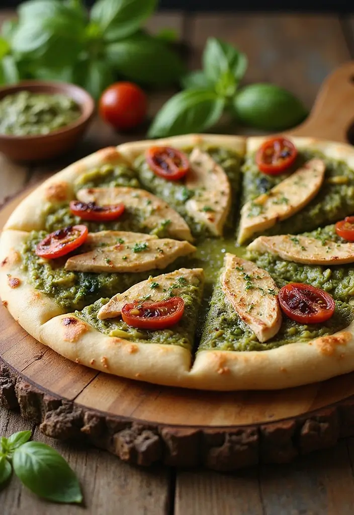 30 Big Horn Pizza Oven Recipes for Authentic Flavor at Home 27 30 Big Horn Pizza Oven Recipes for Authentic Flavor at Home - 5. Pesto Chicken Pizza