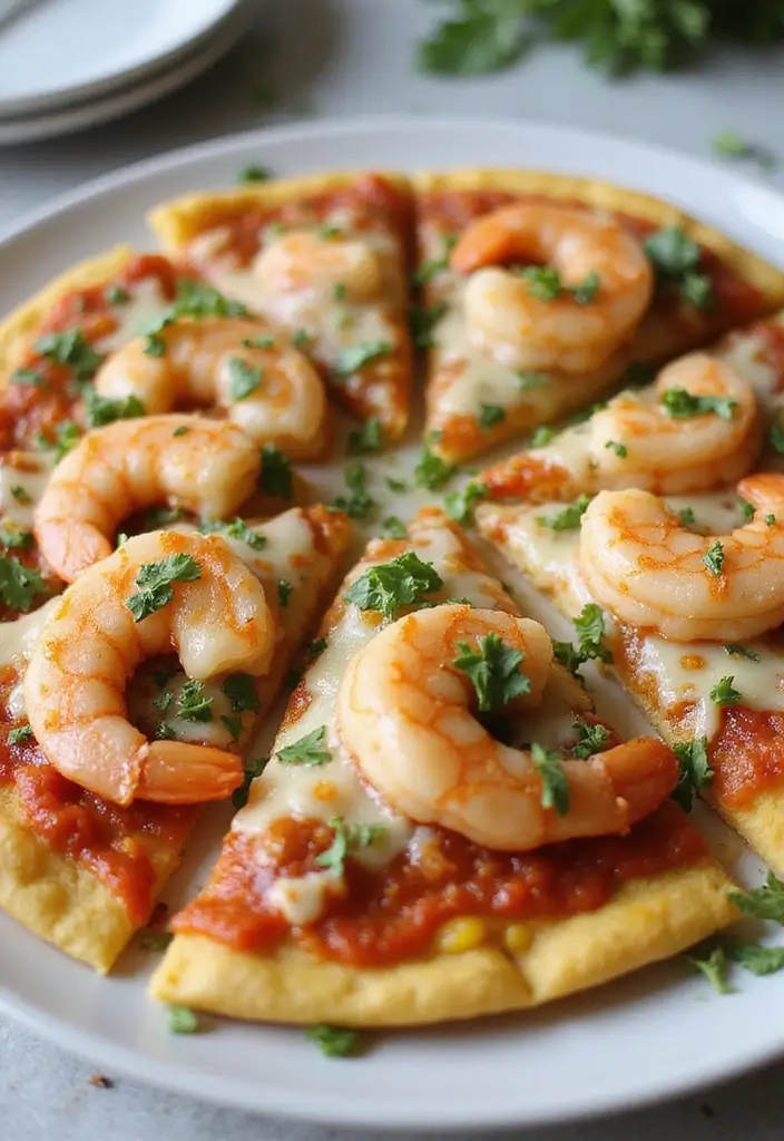 30 Corn Tortilla Pizza Recipes for a Crispy Twist 74 30 Corn Tortilla Pizza Recipes for a Crispy Twist - 12. Shrimp Scampi Corn Tortilla Pizza