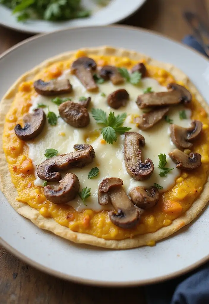 30 Corn Tortilla Pizza Recipes for a Crispy Twist 119 30 Corn Tortilla Pizza Recipes for a Crispy Twist - 19. Garlic Mushroom Corn Tortilla Pizza