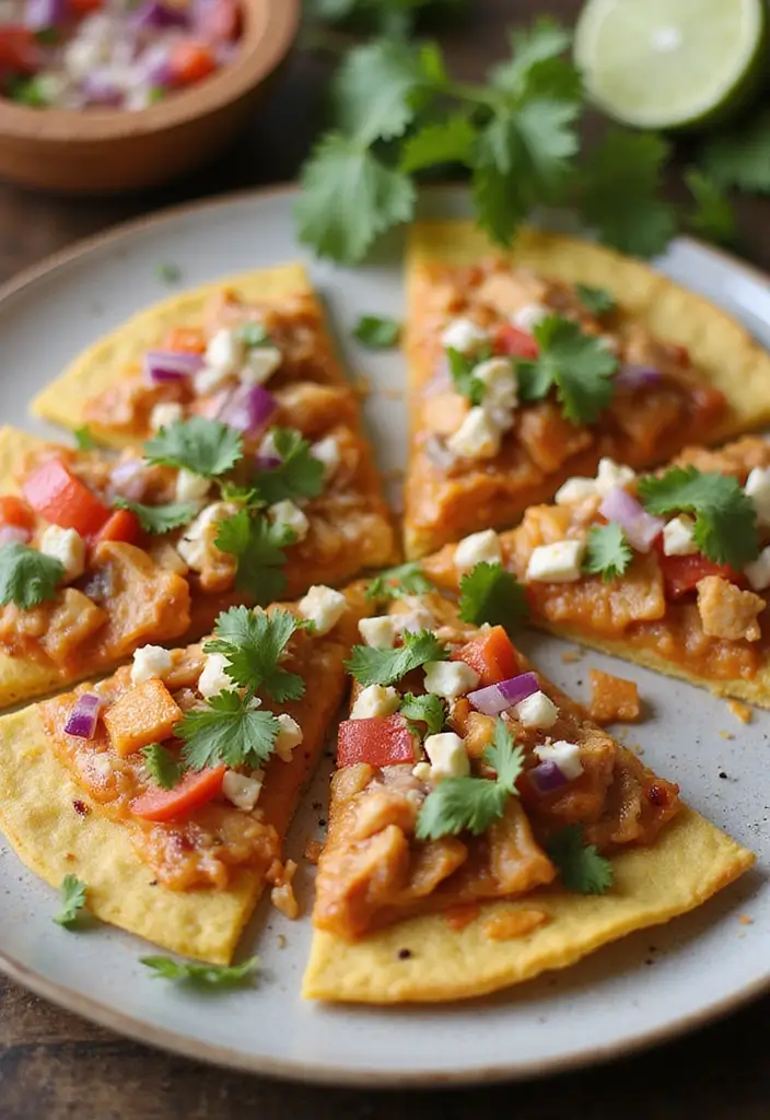 30 Corn Tortilla Pizza Recipes for a Crispy Twist 187 30 Corn Tortilla Pizza Recipes for a Crispy Twist - 29. Thai Chicken Corn Tortilla Pizza