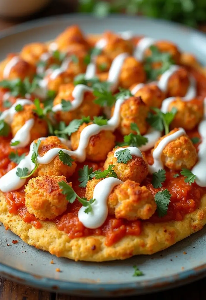 30 Corn Tortilla Pizza Recipes for a Crispy Twist 46 30 Corn Tortilla Pizza Recipes for a Crispy Twist - 8. Buffalo Cauliflower Corn Tortilla Pizza