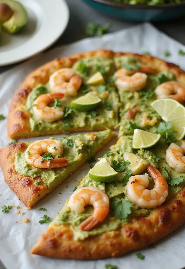 30 Creative Pizza Recipe Ideas You Haven’t Tried Yet 124 30 Creative Pizza Recipe Ideas You Haven’t Tried Yet - 20. Shrimp and Avocado Pizza