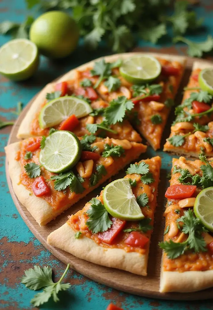 30 Creative Pizza Recipe Ideas You Haven’t Tried Yet 57 30 Creative Pizza Recipe Ideas You Haven’t Tried Yet - 9. Thai Peanut Sauce Pizza