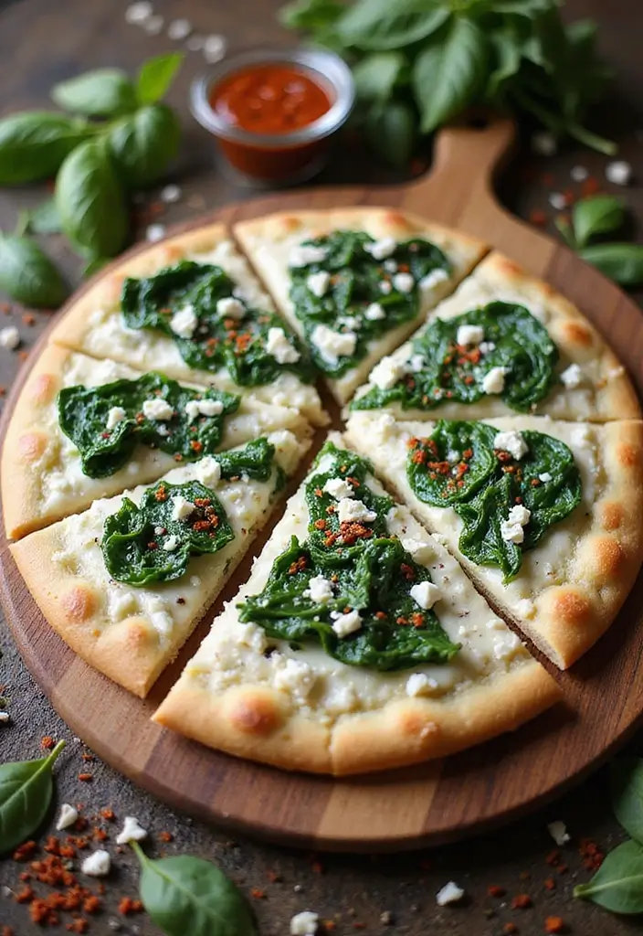 30 Gluten Free Pizza Recipes That Actually Taste Amazing 34 30 Gluten Free Pizza Recipes That Actually Taste Amazing - 6. White Sauce Spinach & Feta Pizza