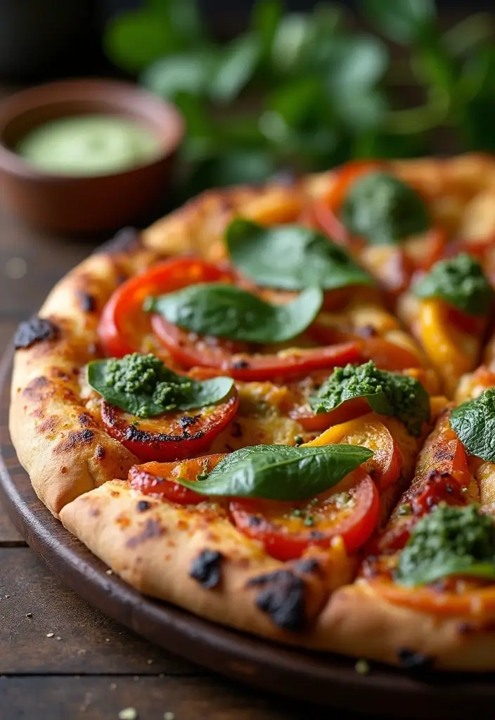 30 Half Baked Harvest Pizza Recipes Full of Flavor and Creativity - 13. Grilled Vegetable and Pesto Pizza