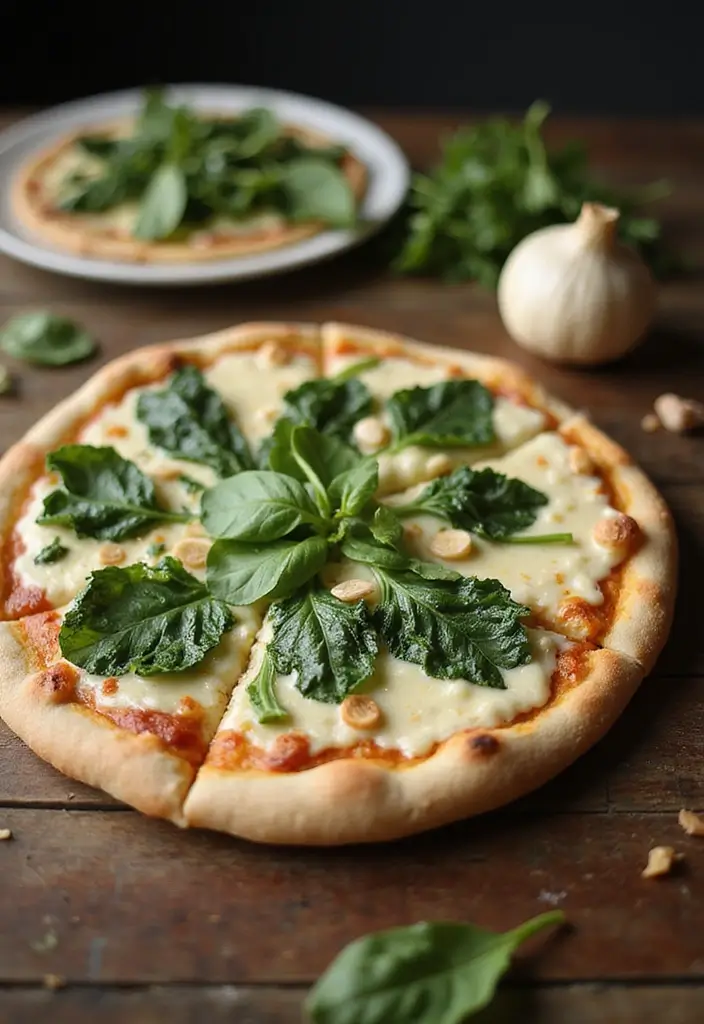30 Half Baked Harvest Pizza Recipes Full of Flavor and Creativity - 15. Creamy Garlic and Spinach Pizza