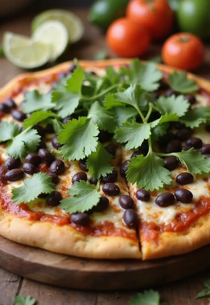 30 Half Baked Harvest Pizza Recipes Full of Flavor and Creativity - 18. Cilantro Lime Black Bean Pizza