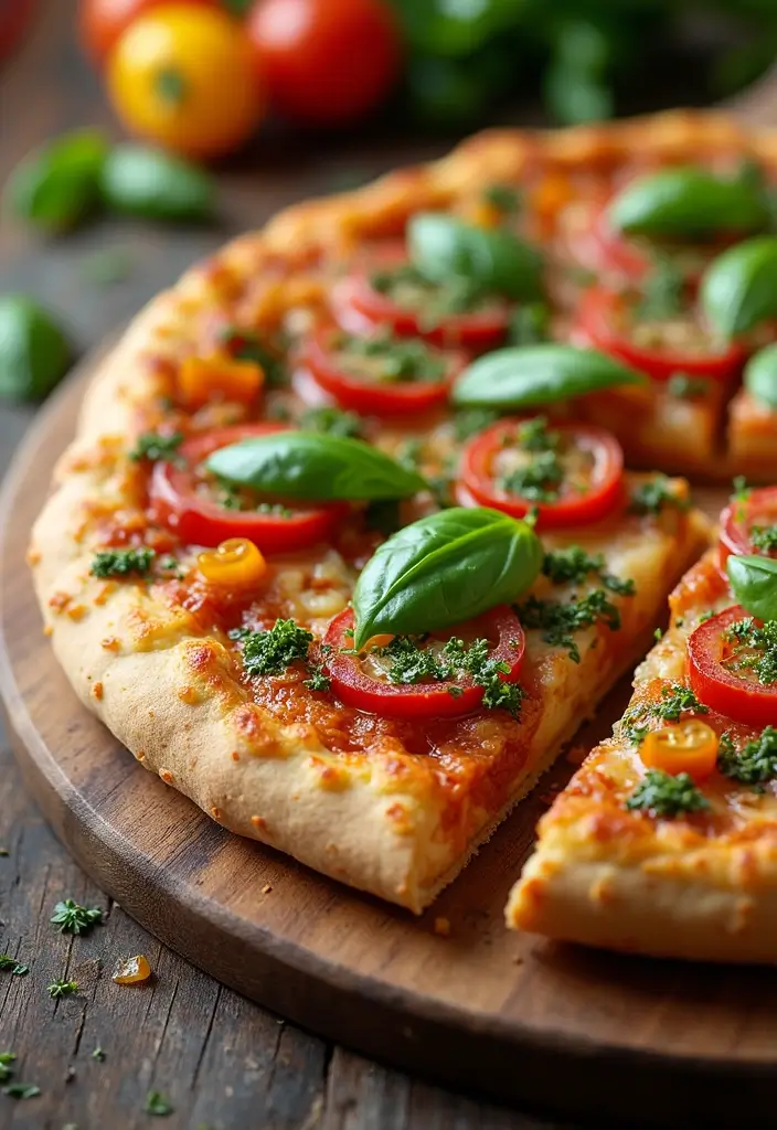 30 Half Baked Harvest Pizza Recipes Full of Flavor and Creativity - 2. Pesto Veggie Delight Pizza