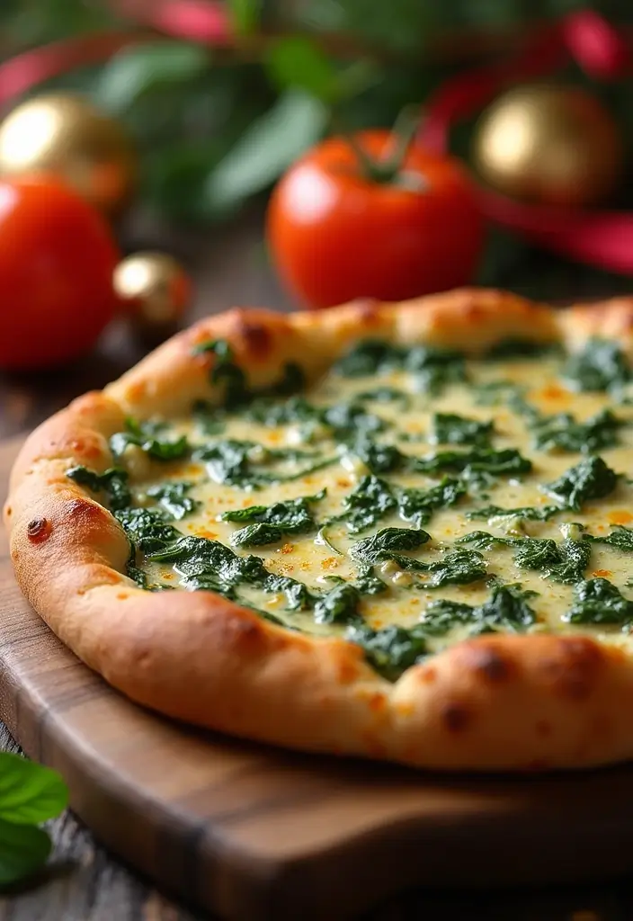 30 Half Baked Harvest Pizza Recipes Full of Flavor and Creativity - 27. Cheesy Spinach and Artichoke Dip Pizza