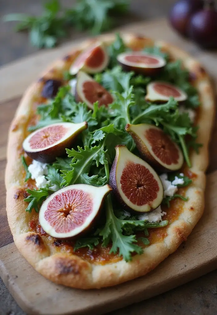 30 Half Baked Harvest Pizza Recipes Full of Flavor and Creativity - 4. Fig and Arugula Flatbread Pizza
